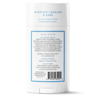 Native Solid Deodorant Midnight Jasmine & Sage 2.65oz - Imperfect Container