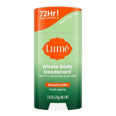Lume Solid Deodorant Stick Fresh Alpine 2.6oz - Imperfect Container