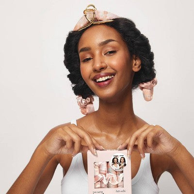 Kitsch Satin Heatless Curling Set Sunset Tie Dye Flexible Construction Hair Roller 3pc - Imperfect Box