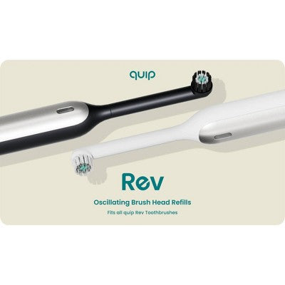 quip Rev Oscillating Brush Head Refill- Black 2pk - Imperfect Box