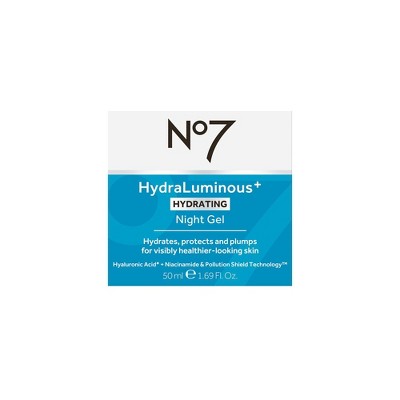 No7 HydraLuminous+ 2% Hyaluronic Acid Night Gel 1.69 fl oz - Imperfect Box