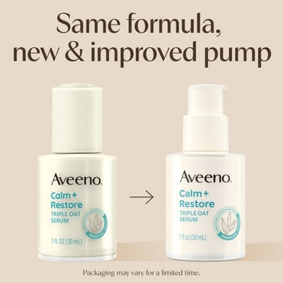 Aveeno Calm + Restore Triple Oat Hydrating Face Serum 1 fl oz - Imperfect Box