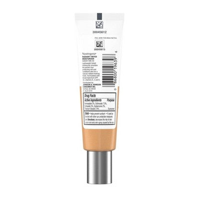 Neutrogena Healthy Skin Radiant Tinted Facial Lightweight Moisturizer with Vitamins A, C, & E, SPF 30 Sheer Tan 30 1.1 fl oz - Imperfect Container