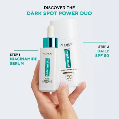 L'Oreal Paris Bright Reveal 12% Niacinamide Dark Spot Serum 1 floz - Imperfect Box