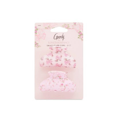 LoveShackFancy x Goody Pink Floral Small Claw Clips - 2 Pack Goody x Love Shack Fancy Small Claw Clip - 2ct - Blooming  main image 3