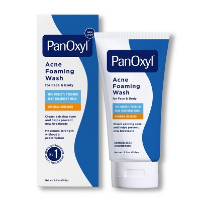 PanOxyl Maximum Strength Antimicrobial Acne Foaming Wash 10% Benzoyl Peroxide 5.5oz - Imperfect Box