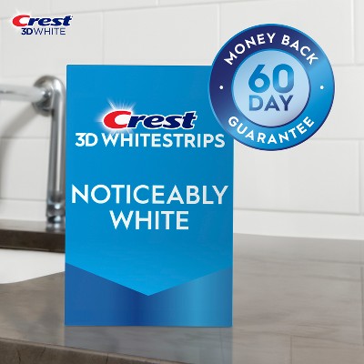 Crest 3DWhitestrips Noticeably White At-home Teeth Whitening Kit 10 Treatments - Imperfect Box