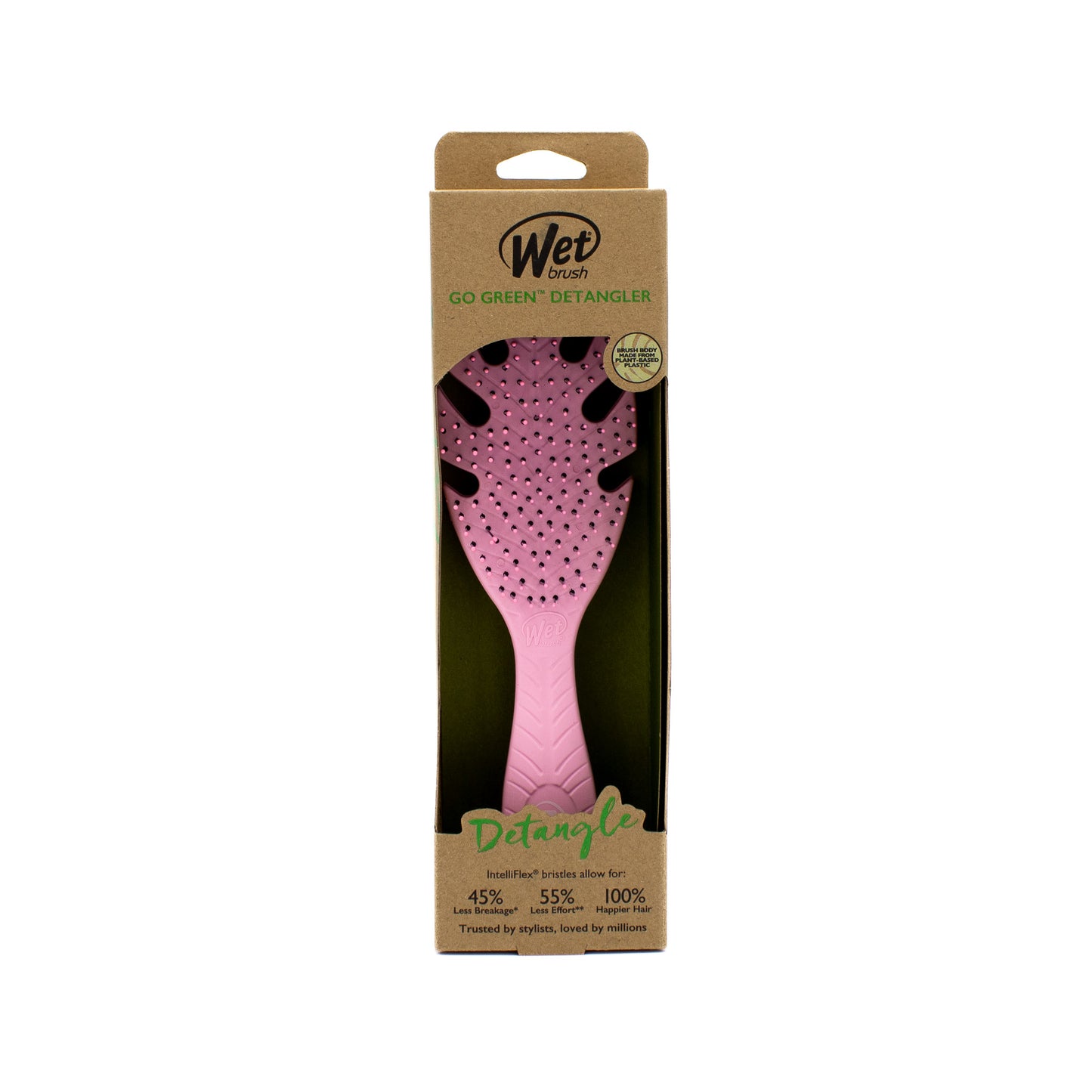 Wet Brush Go Green Detangling Brush PINK - New