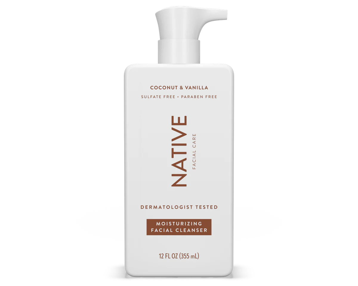 Native Moisturizing Facial Cleanser COCONUT & VANILLA 12 fl oz - New
