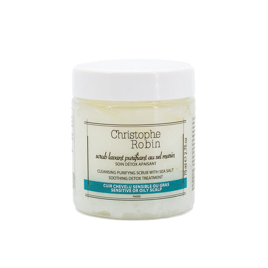 CHRISTOPHE ROBIN Cleansing Purifying Scrub with Sea Salt 2.7oz - New