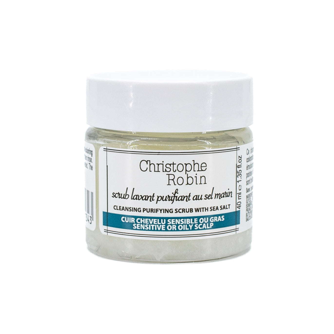 Christophe Robin Cleansing Purifying Scrub with Sea Salt 1.3oz - Imperfect Container