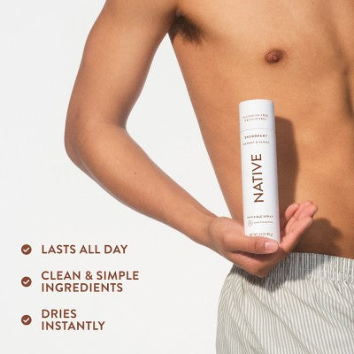 Native Spray Deodorant for Women & Men Coconut & Vanilla 3.5oz - Imperfect Container
