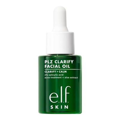 e.l.f. SKIN PLZ Clarify Facial Oil 2% Salicylic Acid Acne Treatment + Aloe Extract 1 fl oz - Imperfect Box