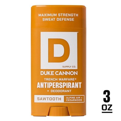 Duke Cannon Supply Co. Trench Warfare Deodorant Stick Sawtooth 3oz - Imperfect Container