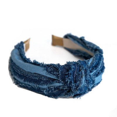 LXLM by Locks & Mane Denim Headband Blue - New