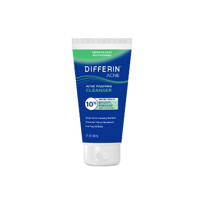 Differin Maximum Strength Foaming Acne Face and Body Wash with 10% Benzoyl Peroxide 5 fl oz - Imperfect Box