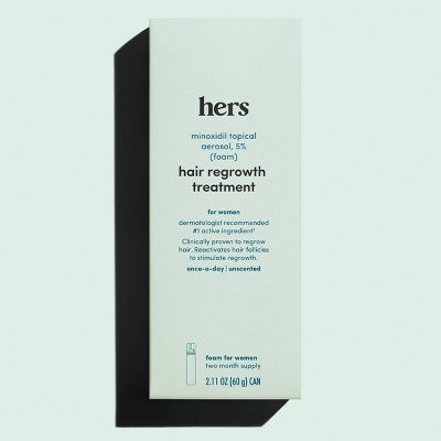 hers Hair Regrowth Foam Treatment 5% Minoxidil 2.11oz - Imperfect Box