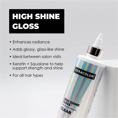 Keracolor High Shine Tinted Gloss Clear 8 fl oz - Imperfect Container