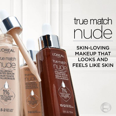 L'Oreal Paris True Match Hyaluronic Tinted Serum Skincare Hybrid 5-6 Medium-Tan 1 fl oz - New