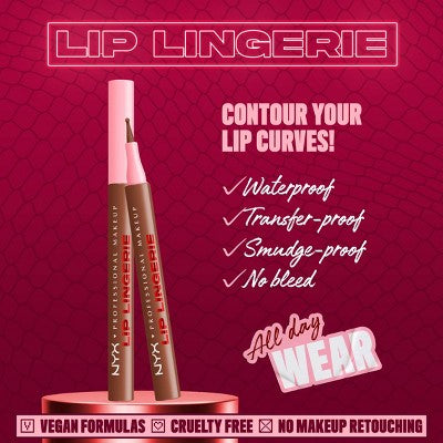 NYX Professional Makeup Lip Lingerie Lip Liner Stain 06 Up To No Good 0.03 fl oz - Imperfect Box