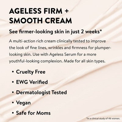 Honest Beauty Ageless Firm and Smooth Cream with Vegan Collagen and Hyaluronic Acid 1.7 fl oz - Imperfect Box
