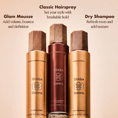 Blake Brown Classic Hairspray Reliable Flexible Hold Blackcurrant Vanille Vanilla Floral Fragrance 7.5fl oz - Imperfect Container