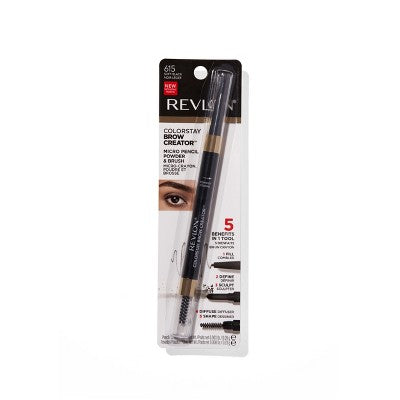 Revlon Colorstay Brow Creator Waterproof Pencil & Powder 615 Soft Black 0.003oz - Imperfect Box