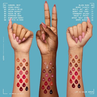 NYX Professional Makeup Lip IV Hydrating Lip Gloss Stain Drippin in Rose 0.16 fl oz - New