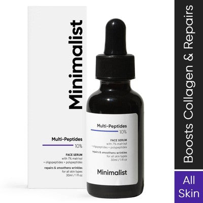 Minimalist Multi-Peptides 10% Face Serum 1 fl oz. - Imperfect Box