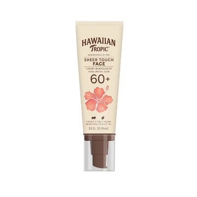 Hawaiian Tropic Sheer Touch Face Lotion Sunscreen SPF 60+ 2.5 fl oz - Imperfect Container