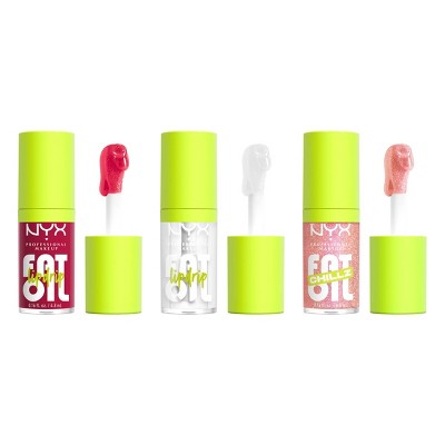 NYX Professional Makeup Fat Oil Lip Drip Holiday Trio Lip Gloss 3 pc - Imperfect Box