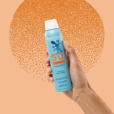 Blue Lizard Sport Mineral Sunscreen Spray SPF 50+ 5oz - Imperfect Container