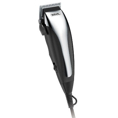 Wahl Chrome Cut Corded Electric Hair Clipper Kit with Self Sharpening Blades and 12 Haircutting Attachment Guards - Imperfect Box