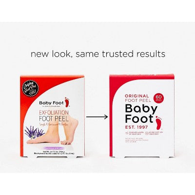 Baby Foot Original Exfoliation Foot Peel Lavender 2.4 fl oz - Imperfect Box