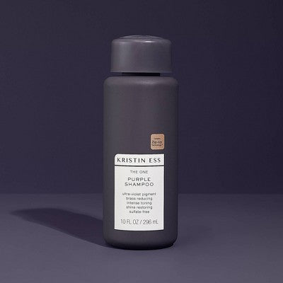 Kristin Ess Sulfate Free Purple Shampoo, Tones Brassiness for Blonde + Brunette Hair - 10 fl oz