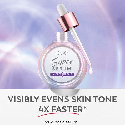 Olay Super Face Night Serum with Vitamin C 1 fl oz - Imperfect Box