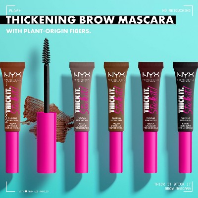 NYX Professional Makeup Thick It Stick It Brow Gel Mascara Auburn 0.03 fl oz - New