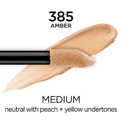 L'Oreal Paris Infallible Full Coverage, Waterproof Concealer 385 Amber 0.33 fl oz - Imperfect Container