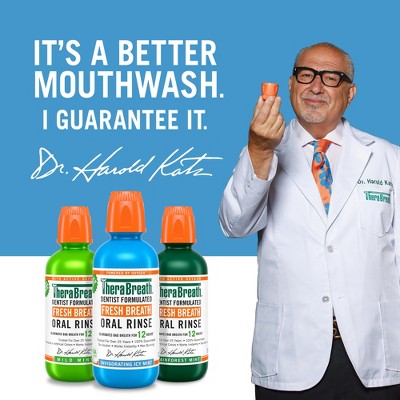 TheraBreath Fresh Breath Mouthwash Alcohol-Free Icy Mint 33.8 fl oz - New