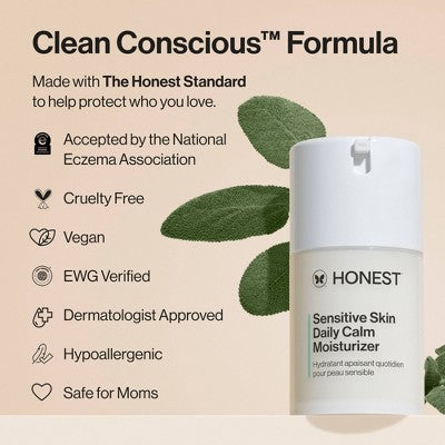 Honest Beauty Sensitive Skin Daily Calm Moisturizer 1.7 fl oz - Imperfect Box