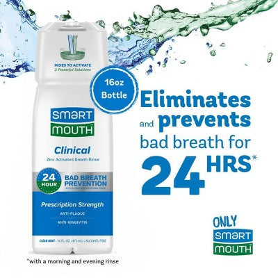 SmartMouth Advanced Clinical Formula Fresh Mint Activated Mouthwash 16 fl oz - New