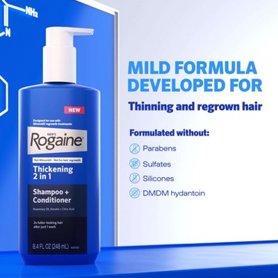 Rogaine 2-in-1 Thickening Shampoo and Conditioner Hair Regrowth Treatment Cream 8.4 fl oz - New