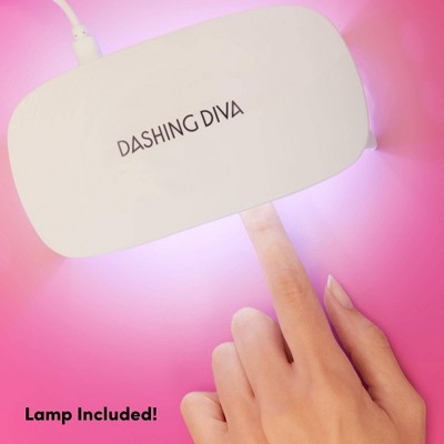 Dashing Diva Glaze Semi-Cured Gel Nail Polish Strips Starter Kit Lovely Pink 32ct - Imperfect Box