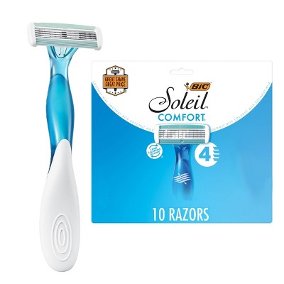 BiC Soleil Comfort Women's 4 Blade Disposable Razor 10ct - New