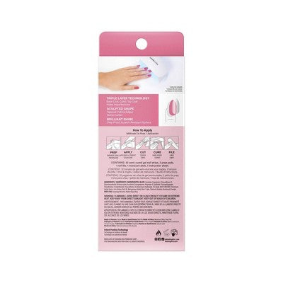 Dashing Diva Glaze Semi-Cured Gel Nail Polish Strips Rosewater Glam 32ct - New