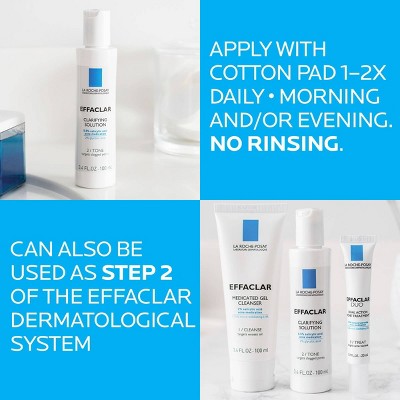 La Roche Posay Effaclar Face Salicylic Acid Toner Clarifying Solution 6.76oz - Imperfect Container