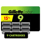 Gillette Razor Blade Refills Compatible with Exfoliating Bar and Heated Razor 9ct - New