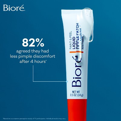 Biore Paint & Peel Liquid Pimple Patch Acne Spot Treatment with Salicylic Acid 0.50oz - Imperfect Box