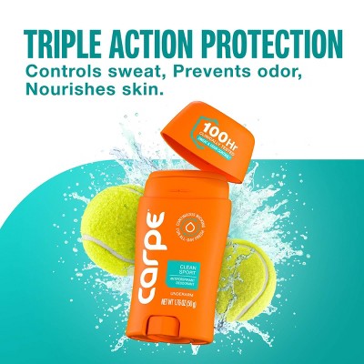 Carpe Men's 100HR Sweat & Odor Control Antiperspirant Deodorant Clean Sport 1.76oz - Imperfect Container