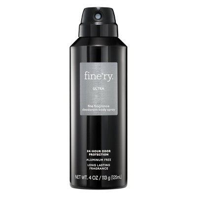fine'ry. Men's Deodorant Spray Ultra 4oz - Imperfect Container